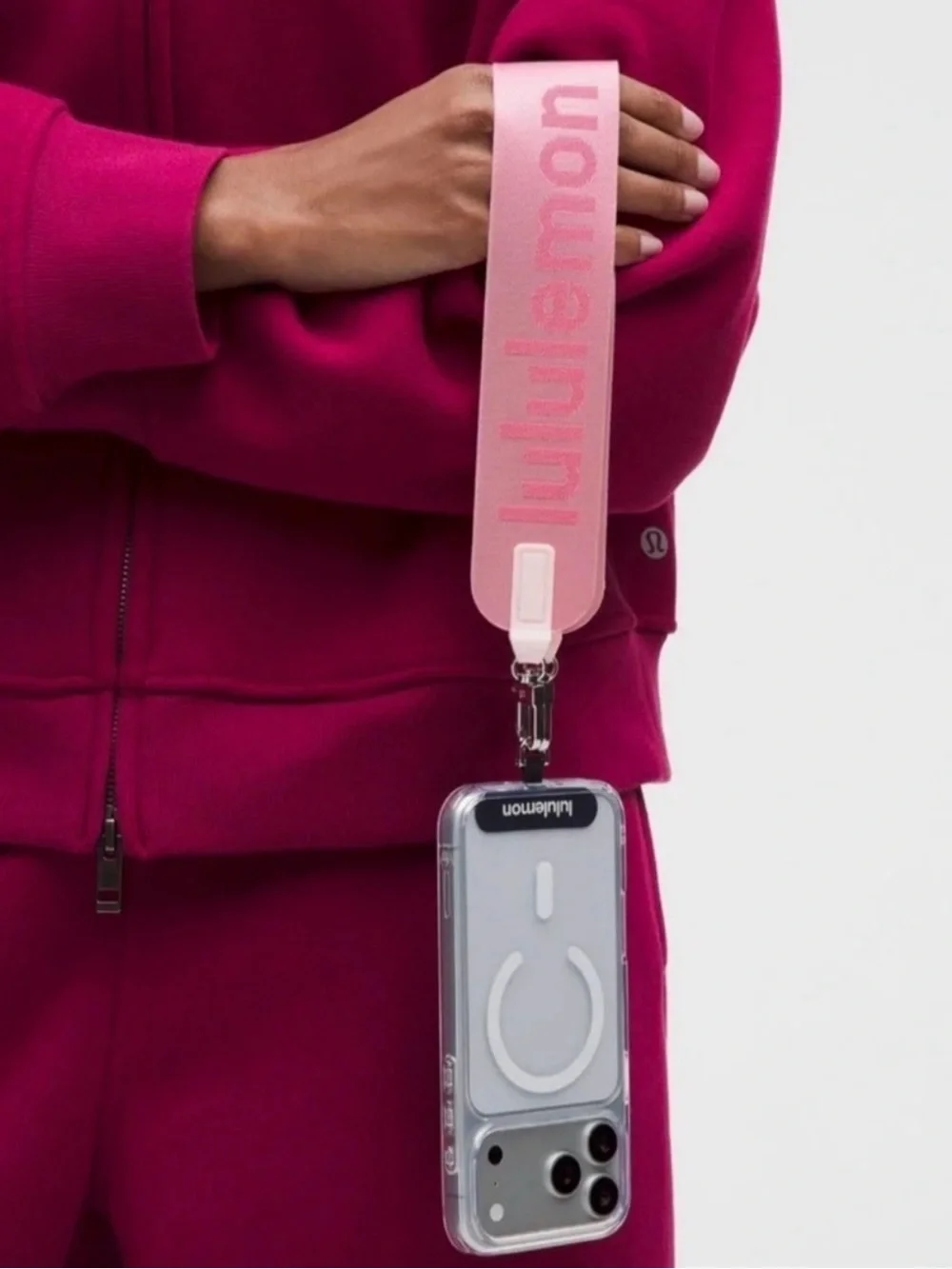 Never Lost Crossbody Phone Strap •Paracord Pink